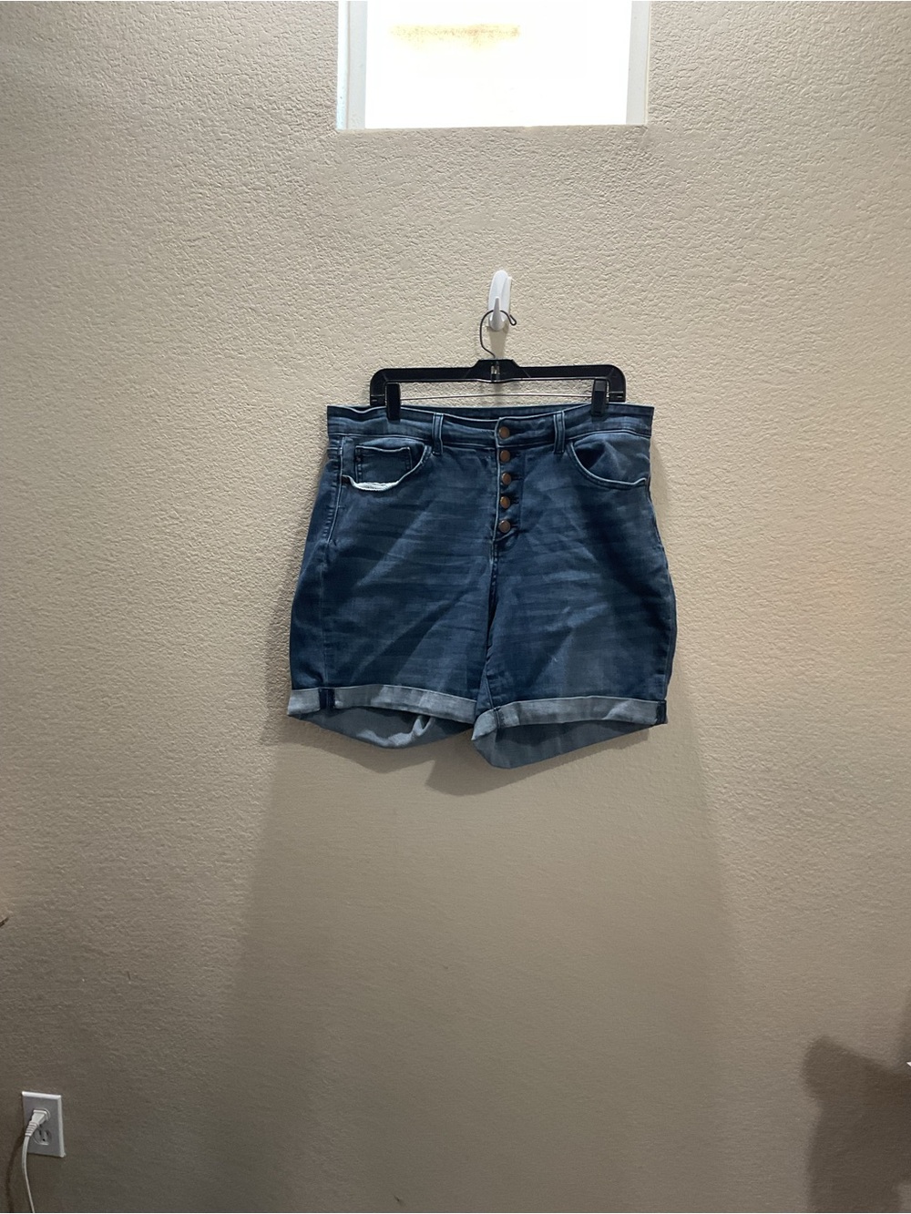 Judy Blue Medium Wash High-Rise Button-Fly Denim Shorts